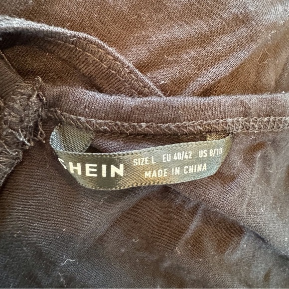 π 6/$60, Shein Onesie, Romper, Black, Spaghetti Straps, Pockets, Size Large - Picture 6 of 6